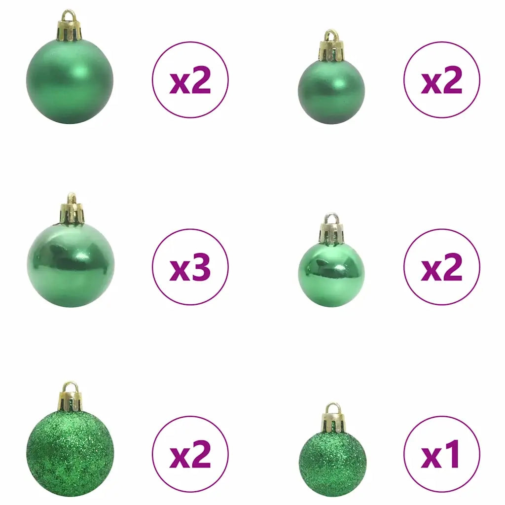 Albero di Natale | Decorazioni natalizie con 150 LED con supporto Verde 150 cm PE