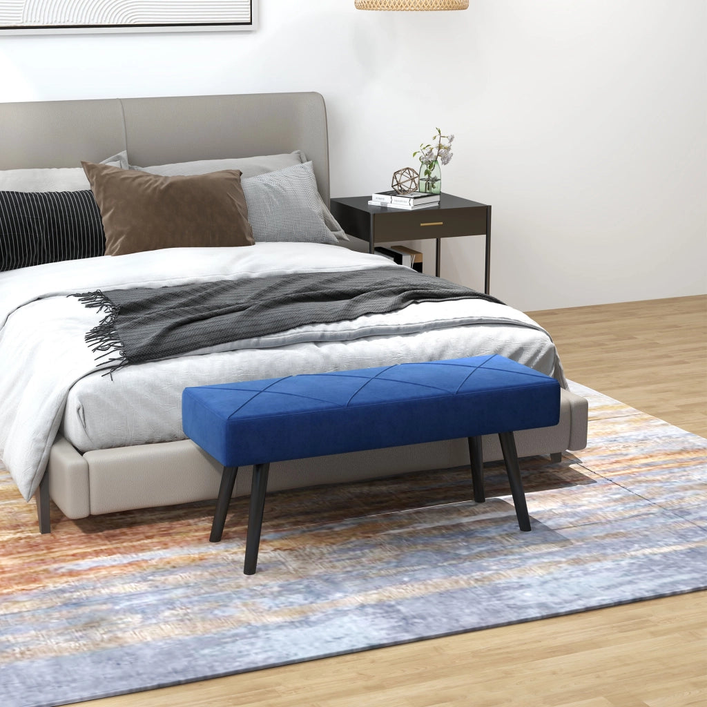 Piediera con Cuscino ¨C zephmum ¨C Blu Scuro 100x36x45 cm