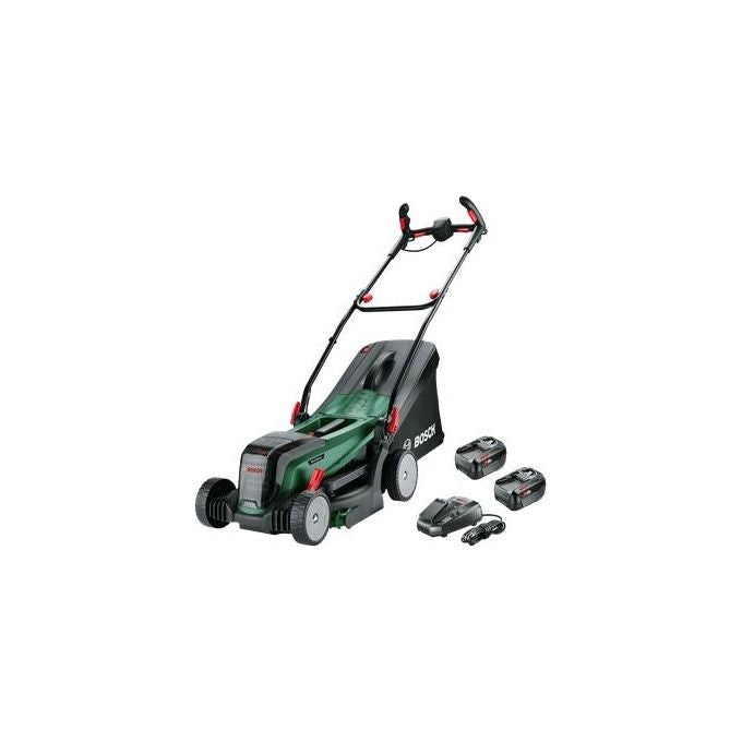 Bosch 06008B9E00 UniversalRotak Tagliaerba a spinta Batteria 2x18V 37 cm 550 m² colore Nero Verde