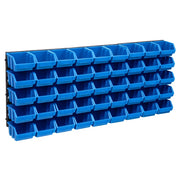 Kit contenitore portaoggetti e pannello da parete blu e nero da 48 pezzi 02_0003851