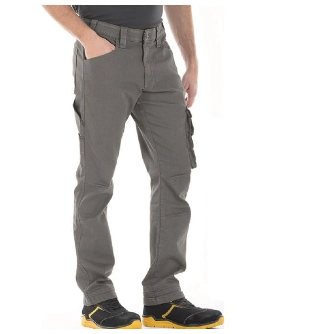Rica Lewis 5430041 JOBC Pantaloni da Lavoro Multitasche Denim Stretch Fibreflex Cintura Antiscivolo Taglia 56 colore Grigio