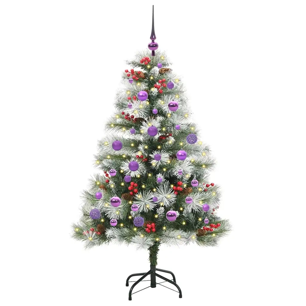 Albero di Natale artificiale Verde e bianco 150 cm 3395176