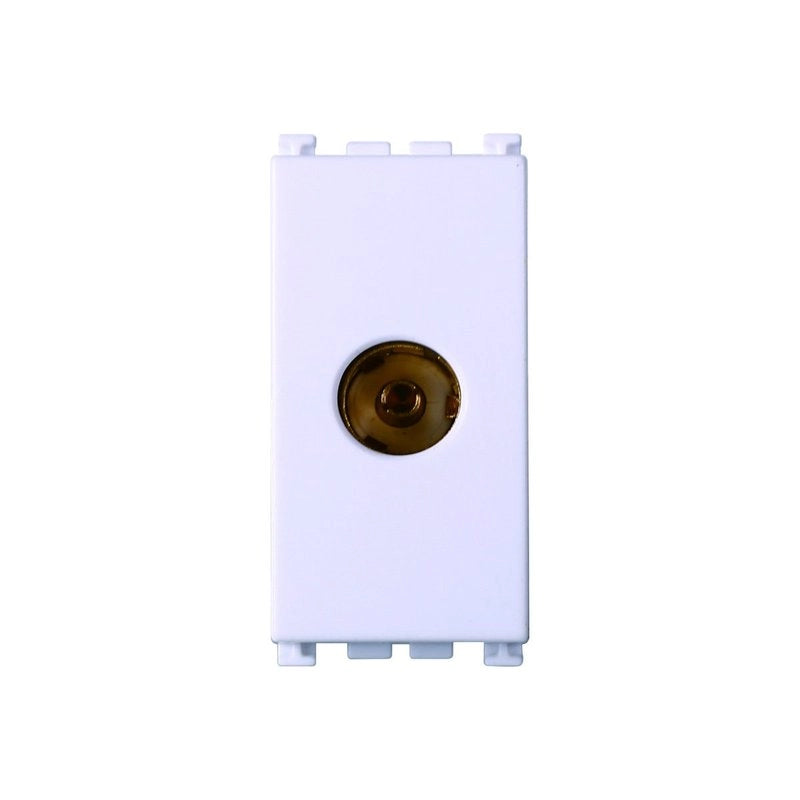 Connettore Presa TV Terminale Femmina Colore Bianco Compatibile Con Vimar Arke