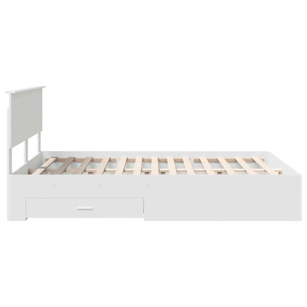 Struttura del letto-Giroletto-Rete del Letto Bianco 140 x 200 cm Legno multistrato 400440