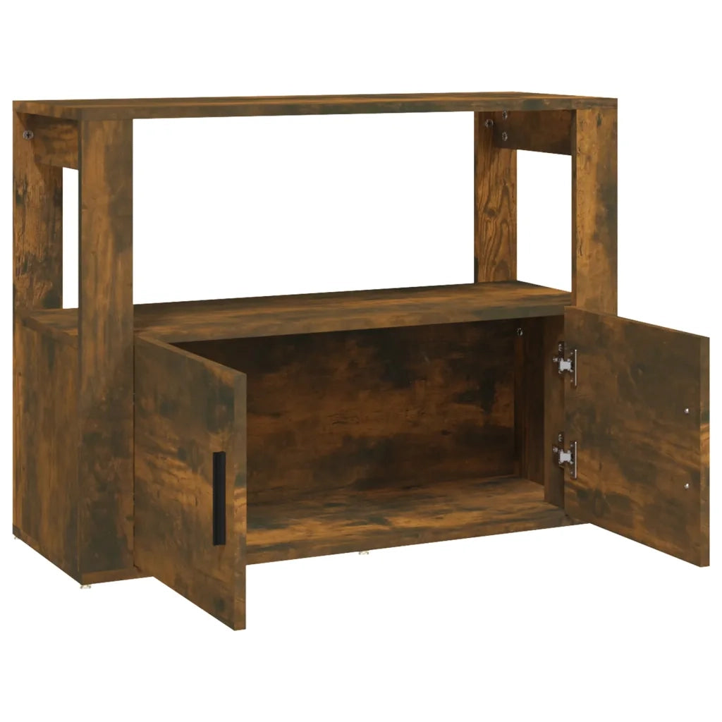Credenza-Buffet-Armadio da cucina Rovere Fumo 80x30x60 cm in Legno Multistrato