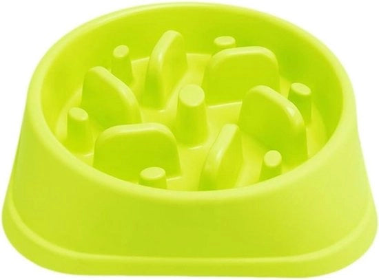 Piatto di Cibo a Flusso Lento Antiscivolo Puzzolo - Stop Inalazione di Cibo per Cani - Cibo Interattivo per Prevenire la Dilatazione Abdominale (Verde)