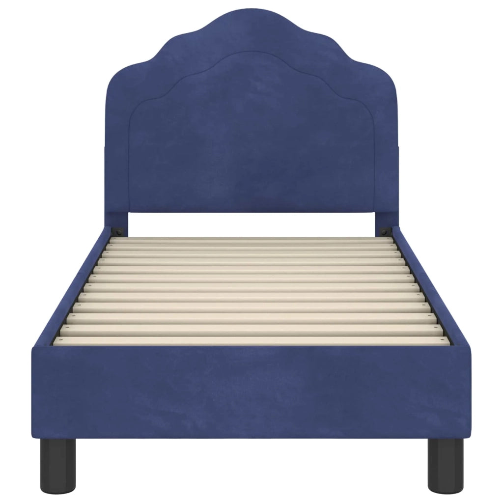 Letto singolo | Letto per adulti | Struttura letto per bambini con testata Blu Polizia 70 x 140 cm