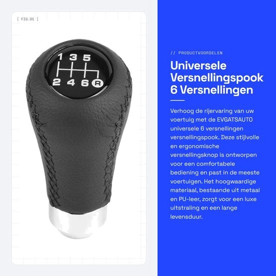 Manettino di Regolazione della Frizione Universale - 6 Rapporti di Cambio - Pelle PU - Alta Qualità Metallo - Installazione Facile - Progettazione Ergonomica - Frizione Manuale