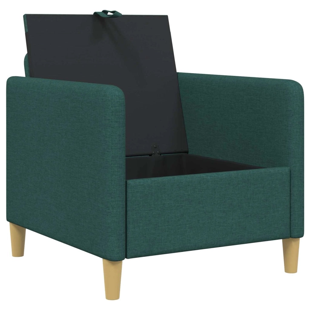 Divano con Storage Verde Scuro 72 x 78 x 87 cm Poliestere 42036868