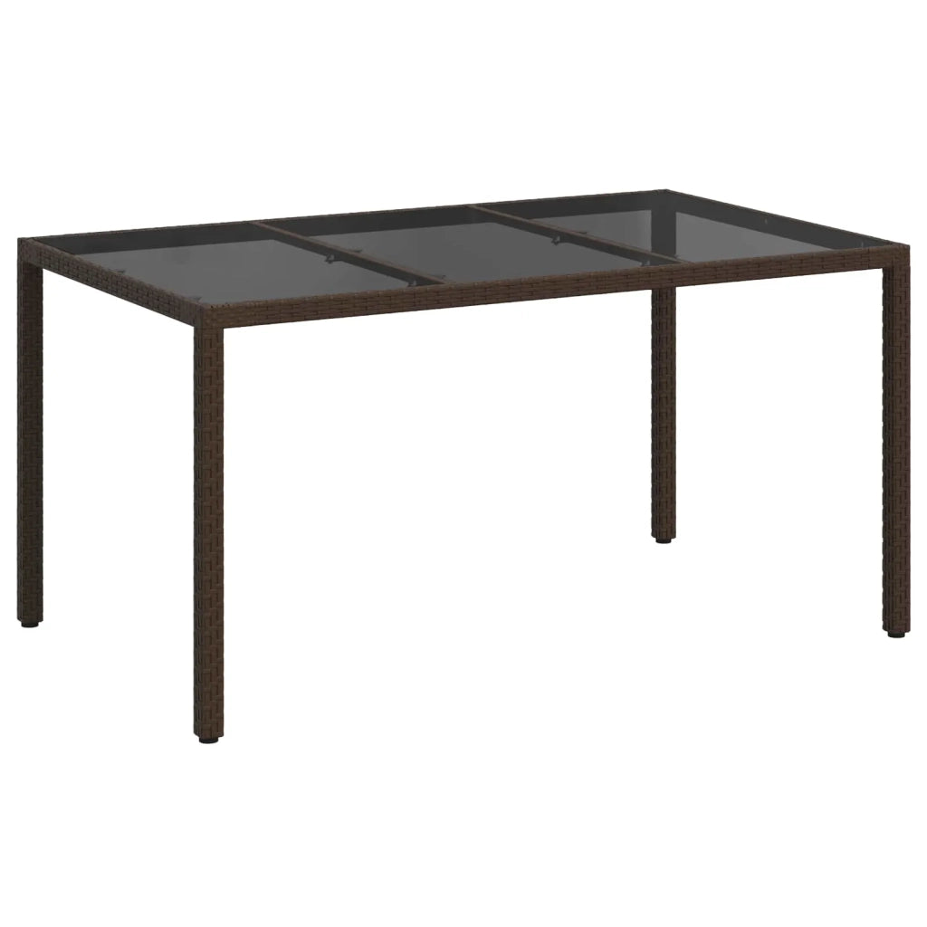 Tavolo da Giardino Marrone 150 x 90 x 75 cm polyrattan 362539