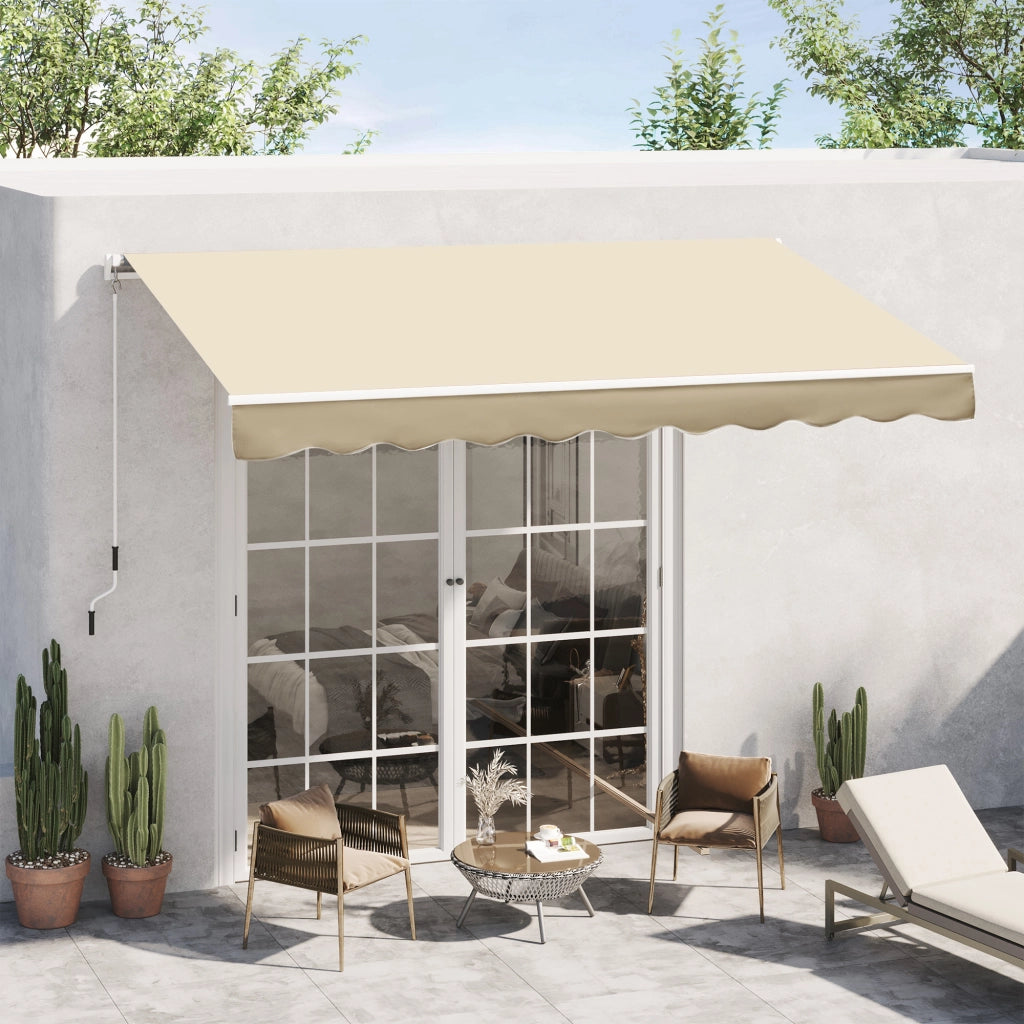 Tenda da Sole Avvolgibile ¨C zephmum ¨C Alluminio Poliestere Beige 3x2.5m