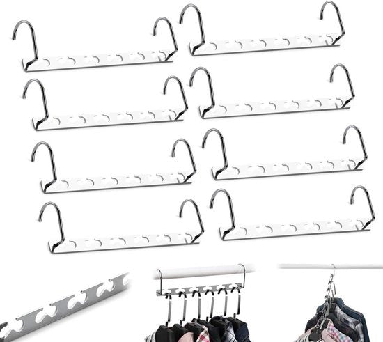 8 hanger da asciugamani a muro spazievendenti antiscivolo in metallo per organizzazione di armadi
