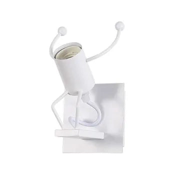 Applique a Parete Attacco E27 Lampada da Parete Omino su Scala IP20 Salone e B&B