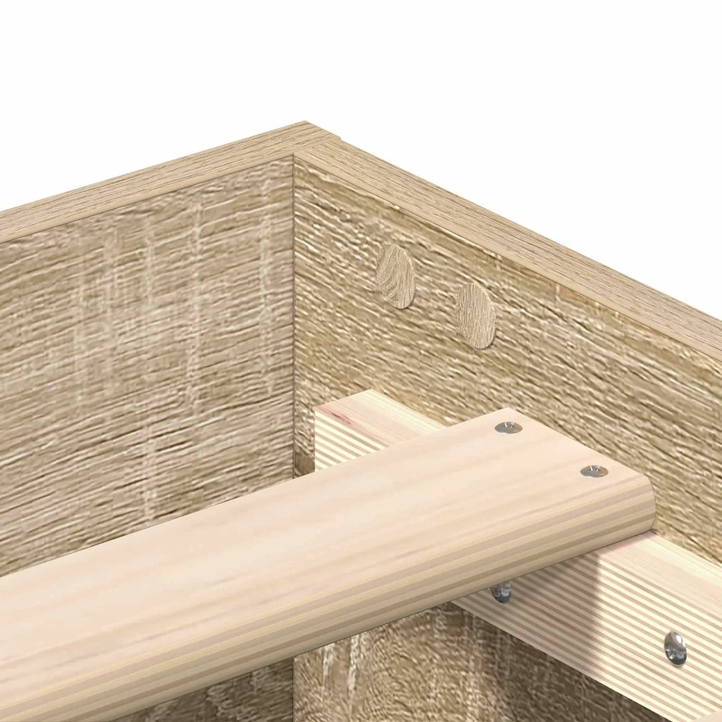 Letto singolo | Letto per adulti | Struttura del letto Rovere Sonoma 80 x 200 cm