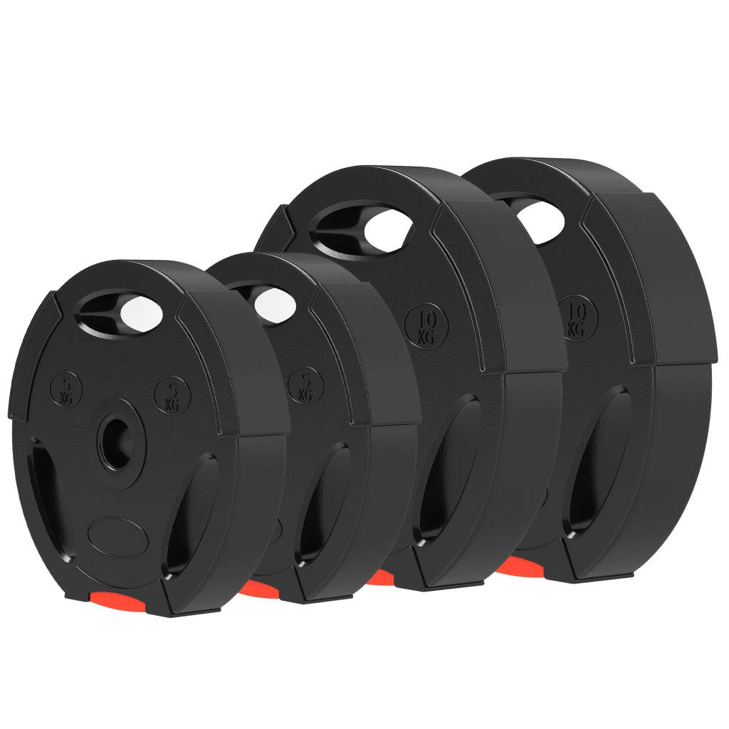 Set Pesi per Allenamento ¨C Minimal ¨C 2x10 kg e 2x5 kg, Nero