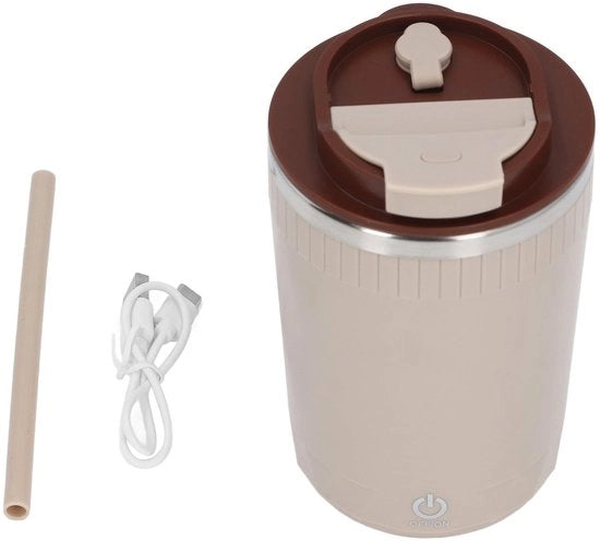 Tazza per caffè portatile 380 ml - Mescolamento automatico - Resistente all'usura - Realizzata in acciaio inossidabile - Leggera - Progettata per un uso igienico e duraturo - Becher per miscelazione a mano