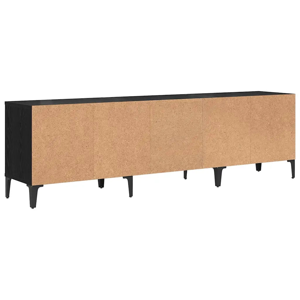 Mobile TV con cassetto-Credenza TV-Console TV Rovere Nero 150 x 30 x 45 cm