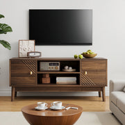 MOBILE TV 110 cm in MDF colore Noce stile Mid-Century