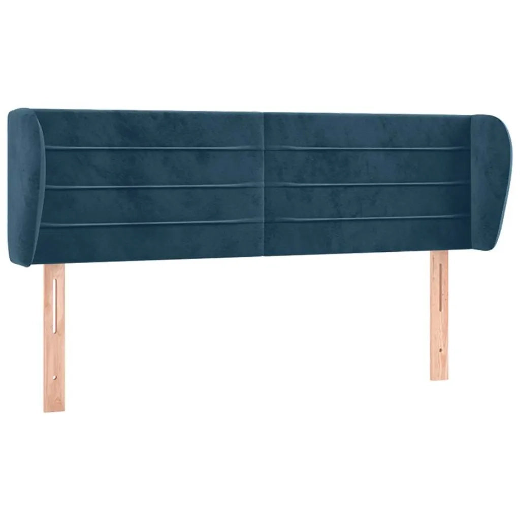 Testiera ad Orecchio Blu Scuro 147x23x78/88 cm in Velluto 3117336
