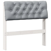 Testiera | Testata imbottita Grigio chiaro 80 cm Pino massello
