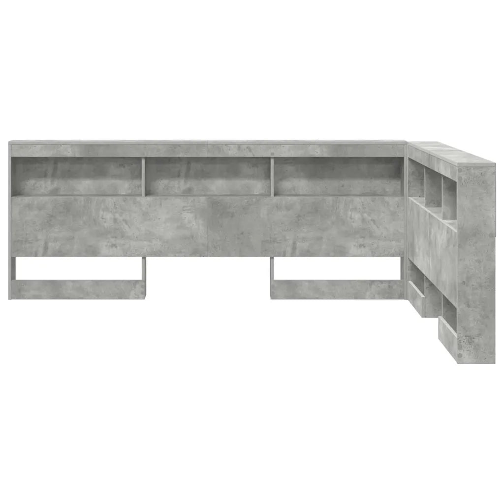 Testata contenitore Grigio cemento 135 cm Legno multistrato 3335552