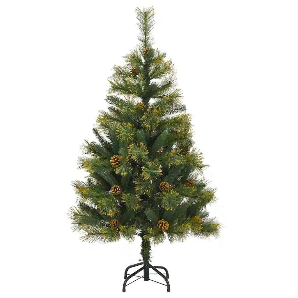 Albero di Natale | Decorazioni natalizie artificiale pieghevole con coni Verde 150 cm