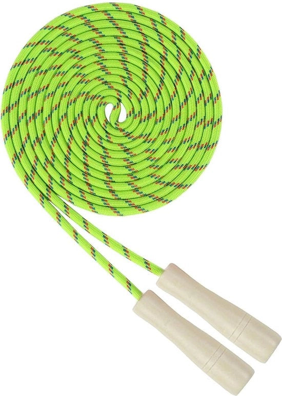 Touw per bambini 16 FT lungo, regolabile, doppio manico in legno per team, giochi all'aperto, sport scolastico, divertimento esterno, feste, regali di compleanno