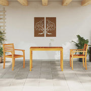 Set da Pranzo per Giardino 3 pcs Marrone