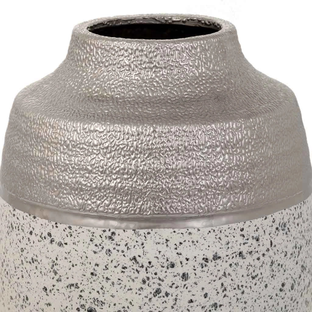Vaso in ceramica argento 16x16x20h