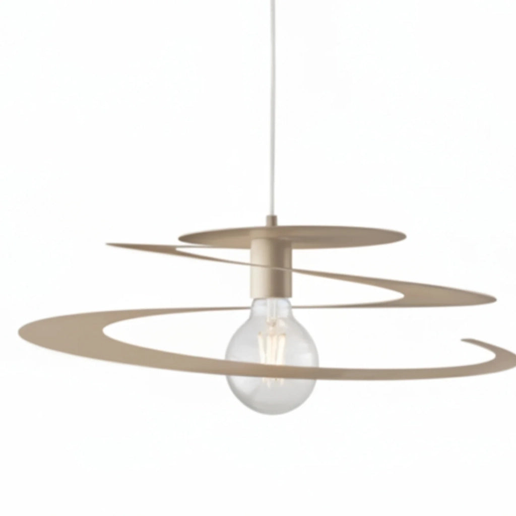 Sospensione Spring 1 Luce Tortora Altezza Regolabile Luceart Design