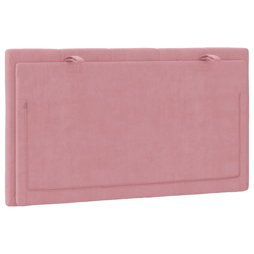 Cuscino Testiera Hanko Rosa 90 cm in Velluto 374654
