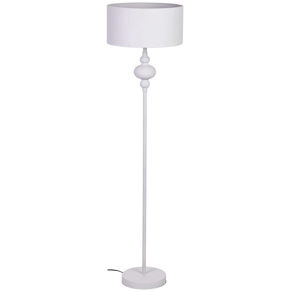 Lampada da terra in metallo bianco 40x40x154h cm