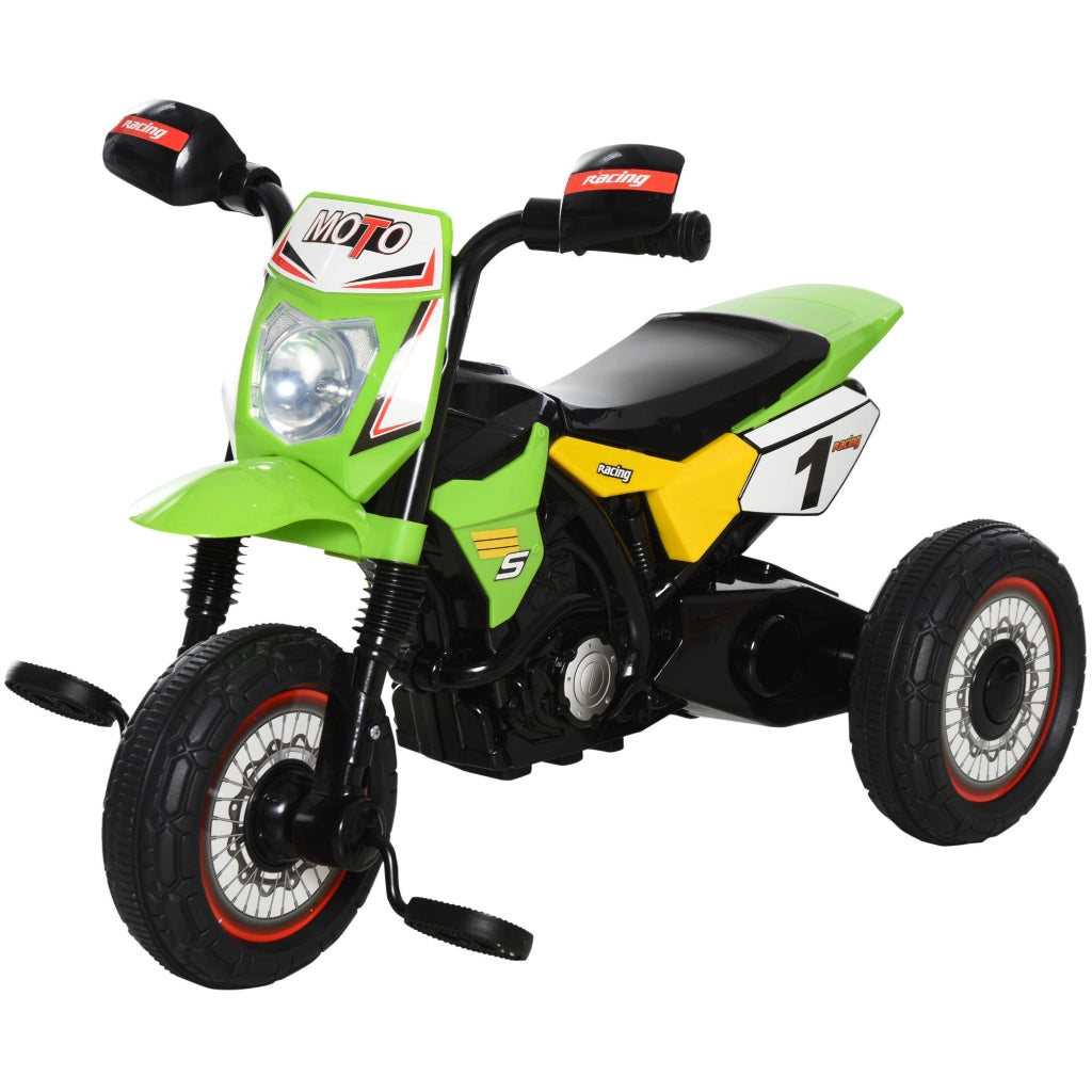 Triciclo Moto a Pedali ¨C Xylo ¨C Con Luci e Suoni, 3 Ruote, 18-36 Mesi, Verde