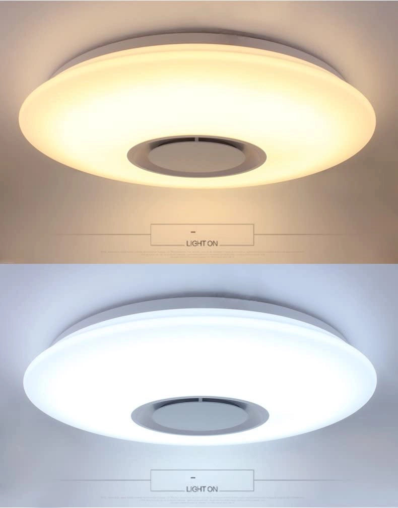PLAFONIERA LED DA SOFFITTO 25W Ø36cm SMART RGB BLUETOOTH SPEAKER APP