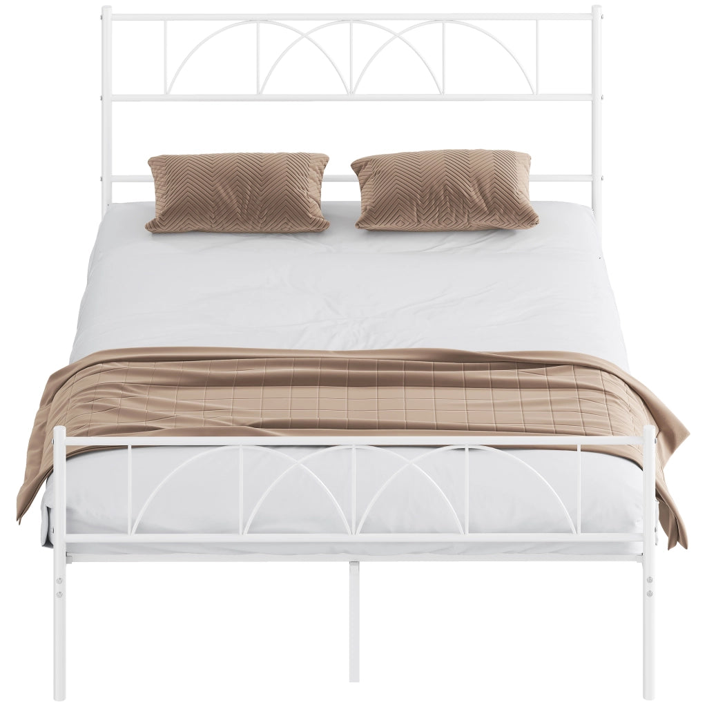 Letto Matrimoniale con Contenitore e Testiera in Acciaio ¨C Zephmum ¨C 140x190 cm