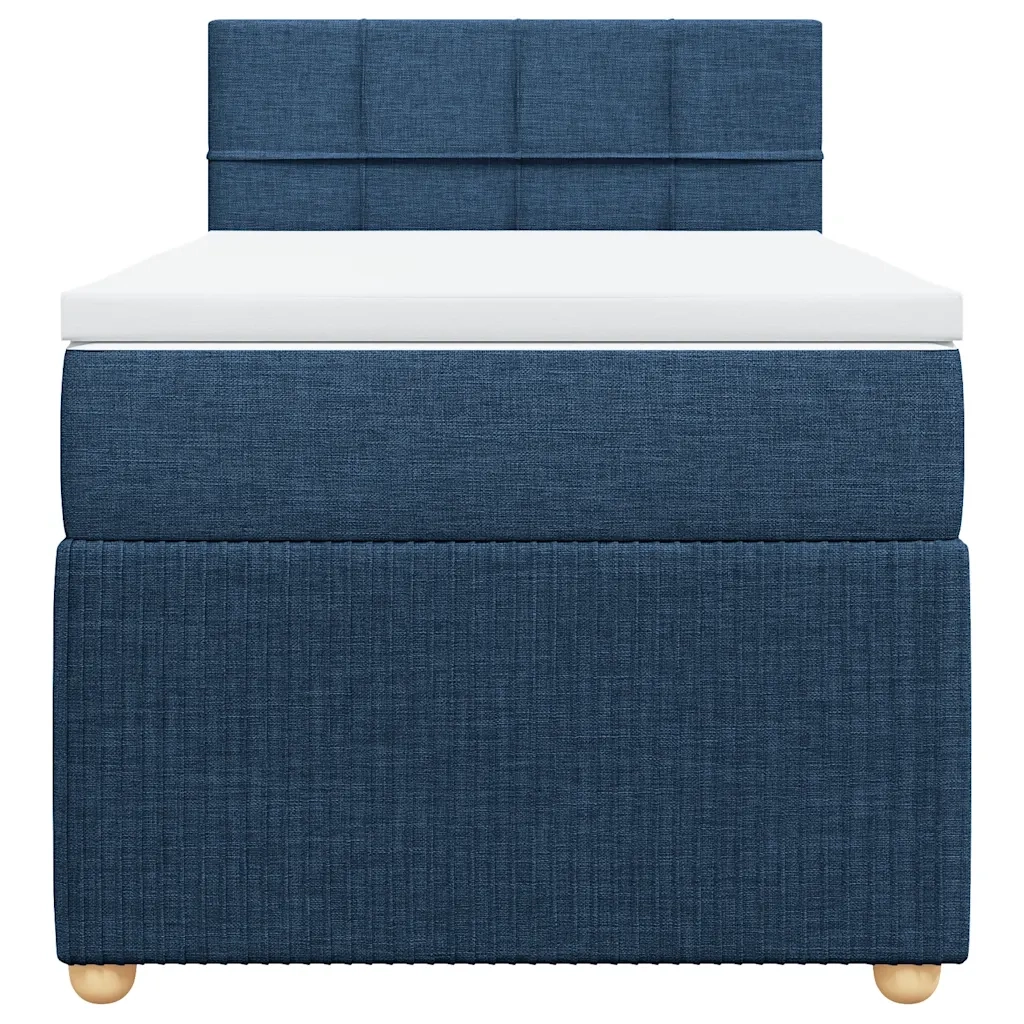 Giroletto a Molle con Materasso Blu 90x190 cm in Tessuto