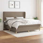 Giroletto a Molle con Materasso Tortora 180x200 cm in Tessuto 3128385