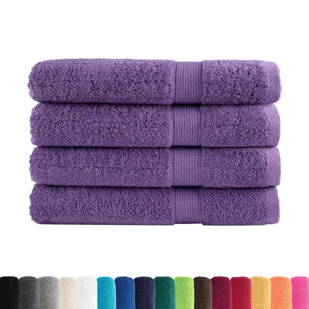Asciugamani per Sauna SOLUND 4 pz | Teli per bagno Viola 80x200 cm 600 g/m2