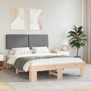 Letto con Testiera Rivestita Grigio chiaro 150 x 200 cm 877339