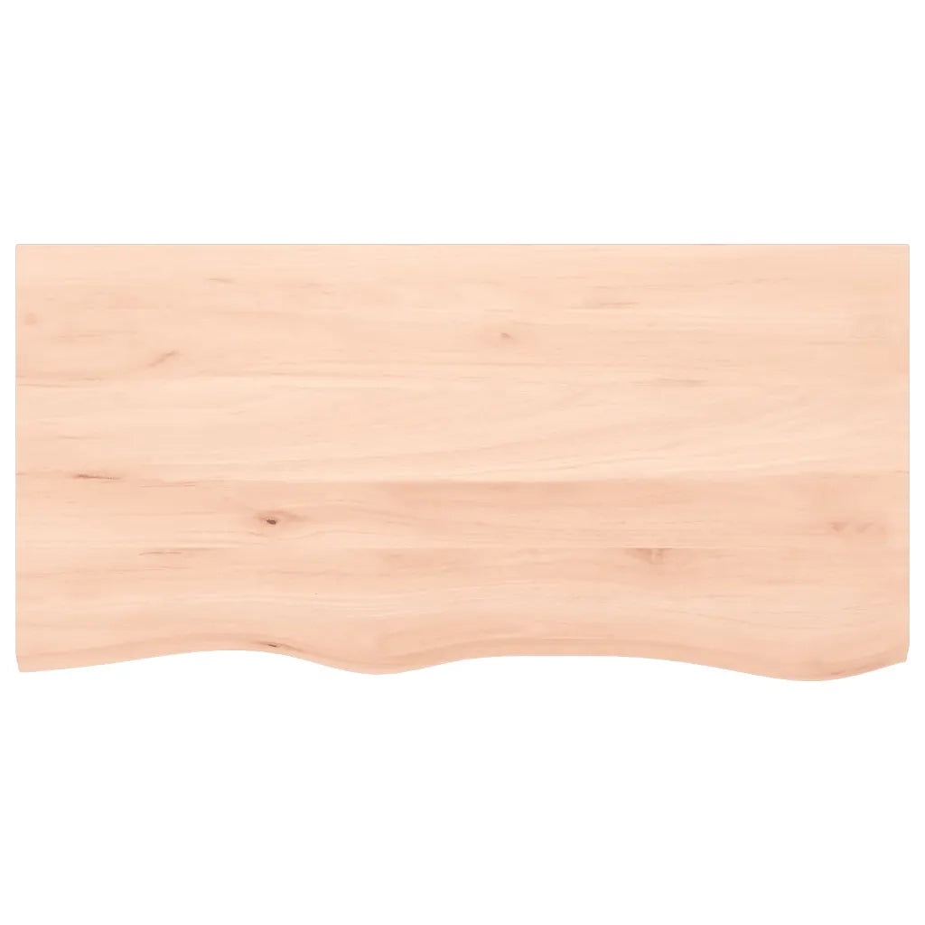 Piano per Tavolo | Superficie Tavolo | Piano Scrivania 100x50x(2-6)cm in Rovere Massello Non Trattato