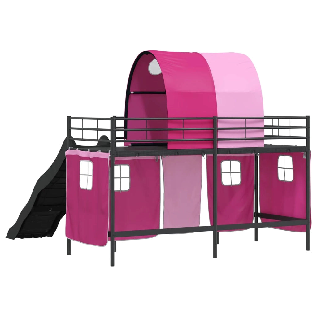 Struttura del letto loft per bambini Nero e rosa 90 x 190 cm 42020845