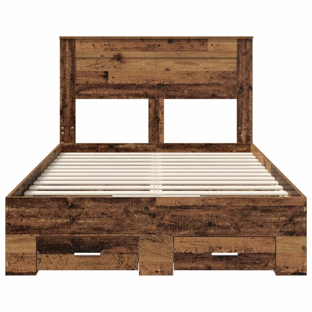 Struttura del letto con testiera Legno vecchio 120 x 190 cm 3410009
