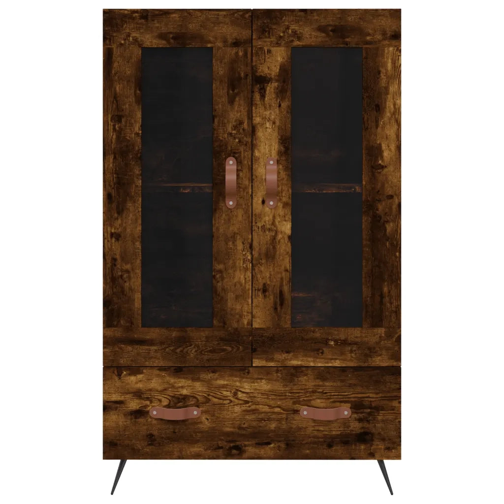 Credenza | Madia | Buffet da pranzo | Armadio da pranzo Rovere Fumo 69,5x31x115 cm in Legno Multistrato