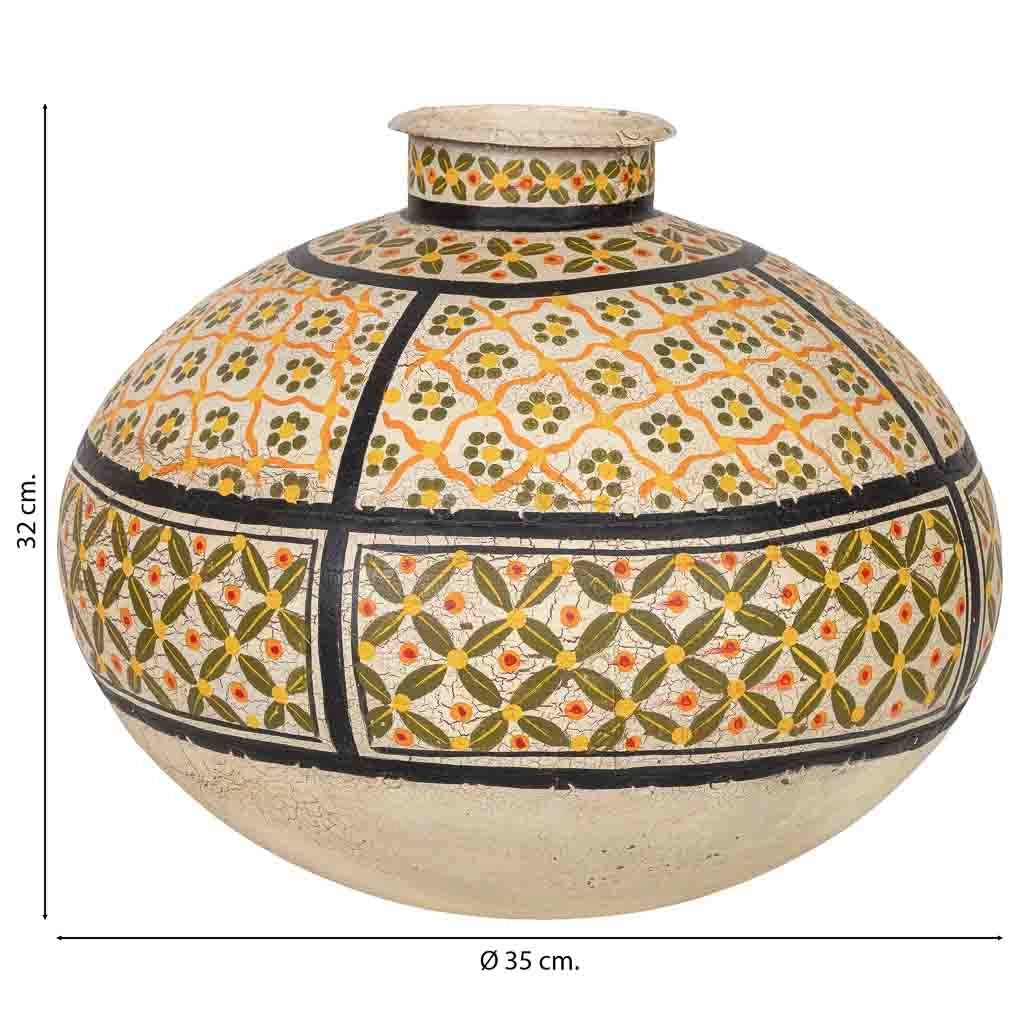Vaso in ferro multicolore 35x35x32 cm