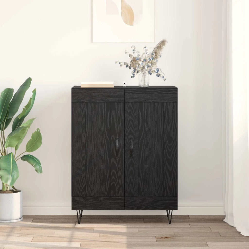 Credenza | Madia | Buffet da pranzo | Armadio da pranzo Rovere Nero 69,5 x 34 x 90 cm