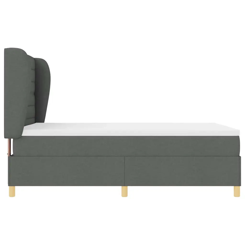 Letto con molle e materasso Grigio Scuro 90x190 cm Tessuto 3340684