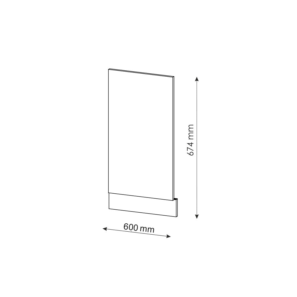 Pannello frontale Fame-Line Antracite-oro/Rovere dorato 60 cm, PL Marmo Vicco