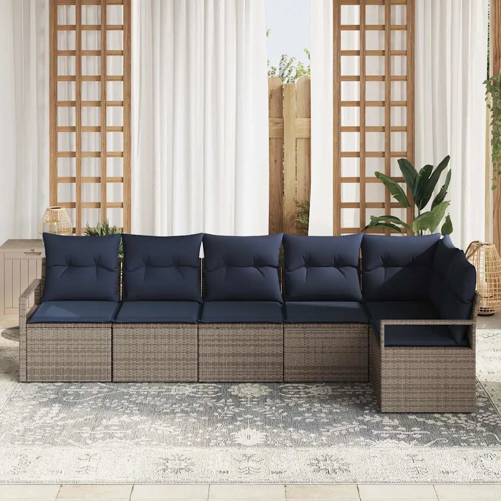 Set di divani 6 pcs Grigio polyrattan 3346405