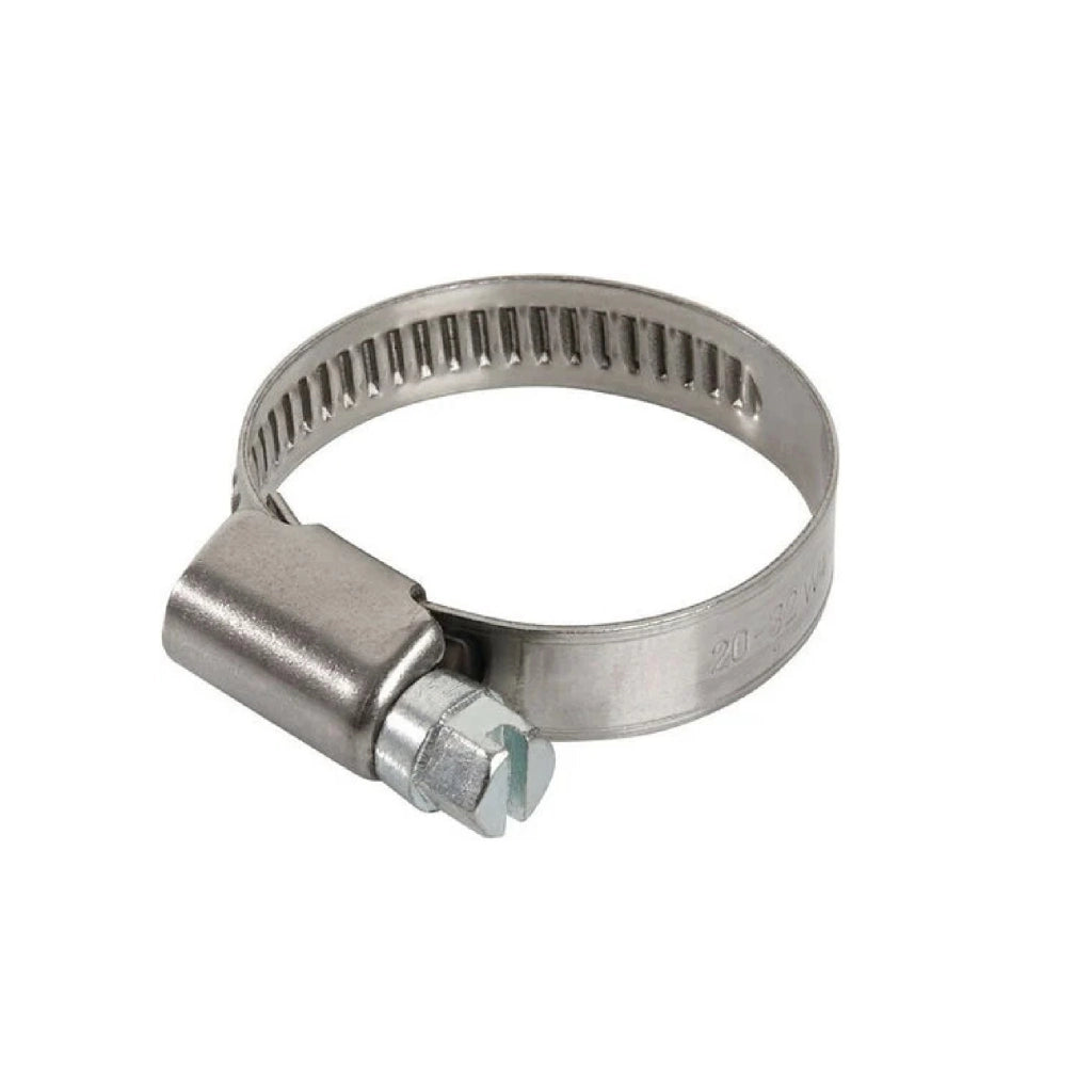 Fascetta stringitubo SERFLEX nastro 9mm acciaio bordi rialzati tondi+misure Ø 20 - 32