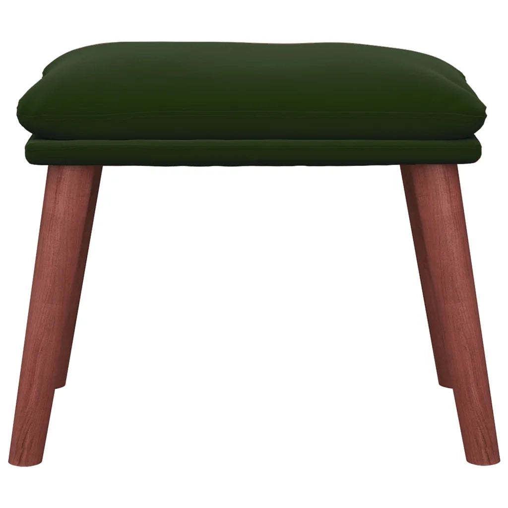 Poggiapiedi Verde Scuro 45x29,5x35 cm in Velluto 341470